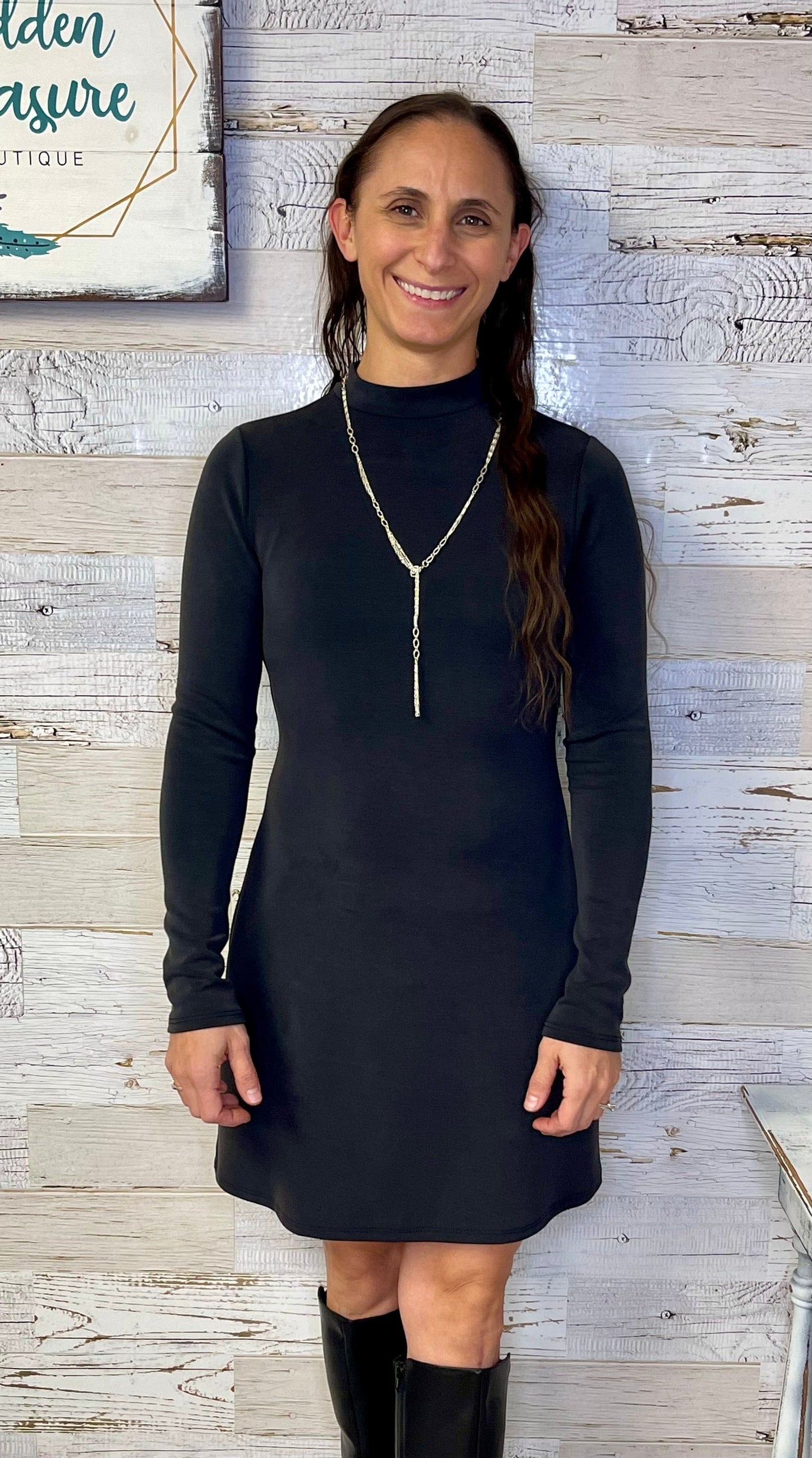 Hustle Mock Neck Dress