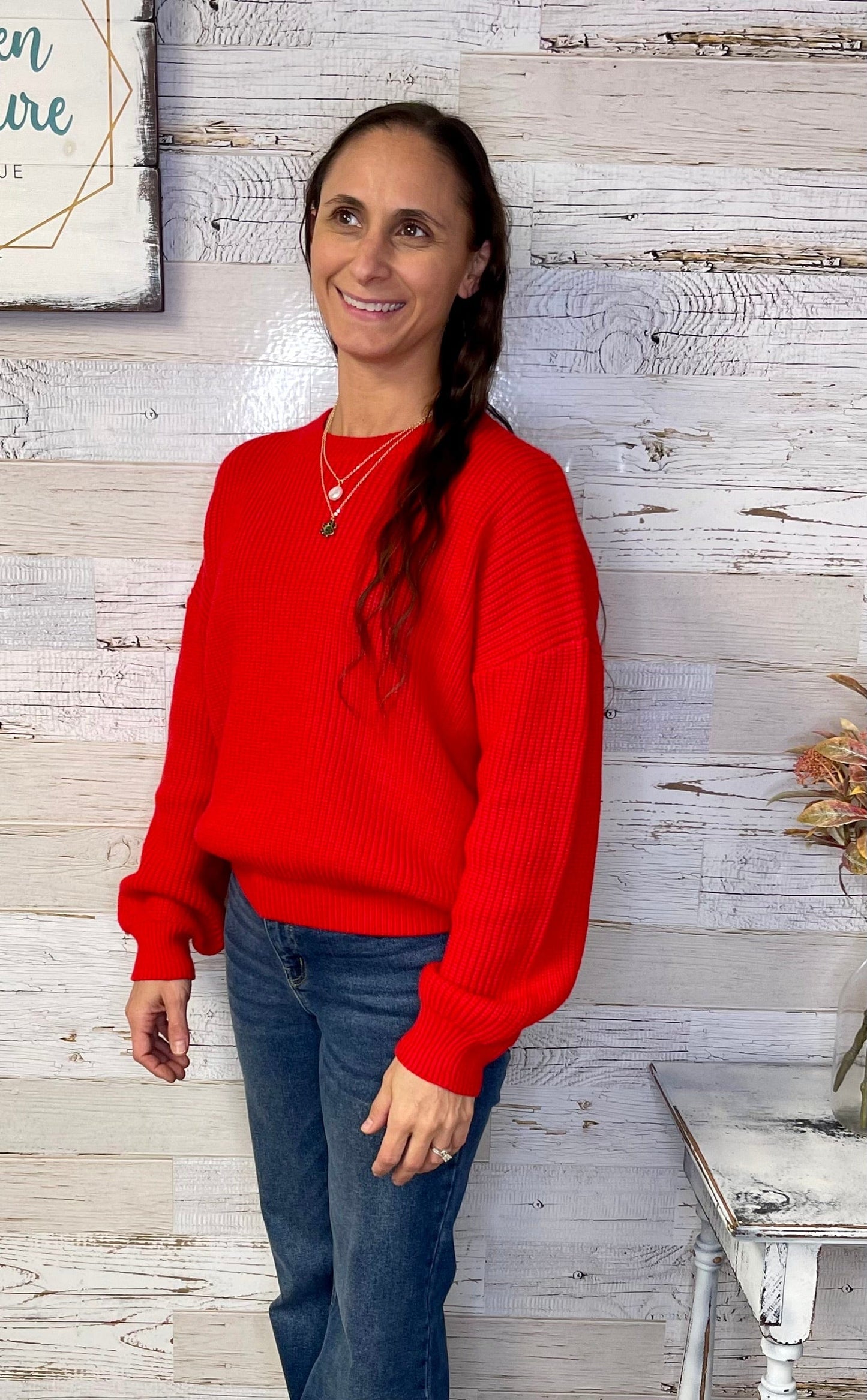 Oversized Jolly Red Sweater