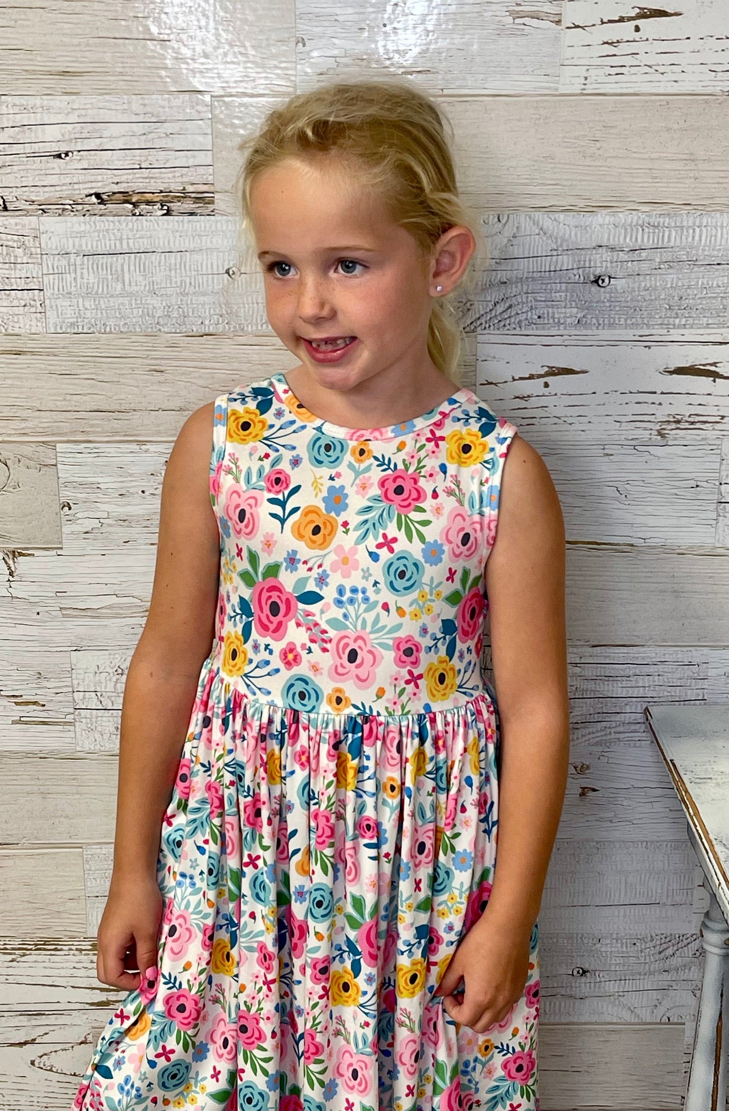 Sunshine Blooms Tank Dress