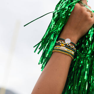 "Game Day" Green Hair Tie Bracelets