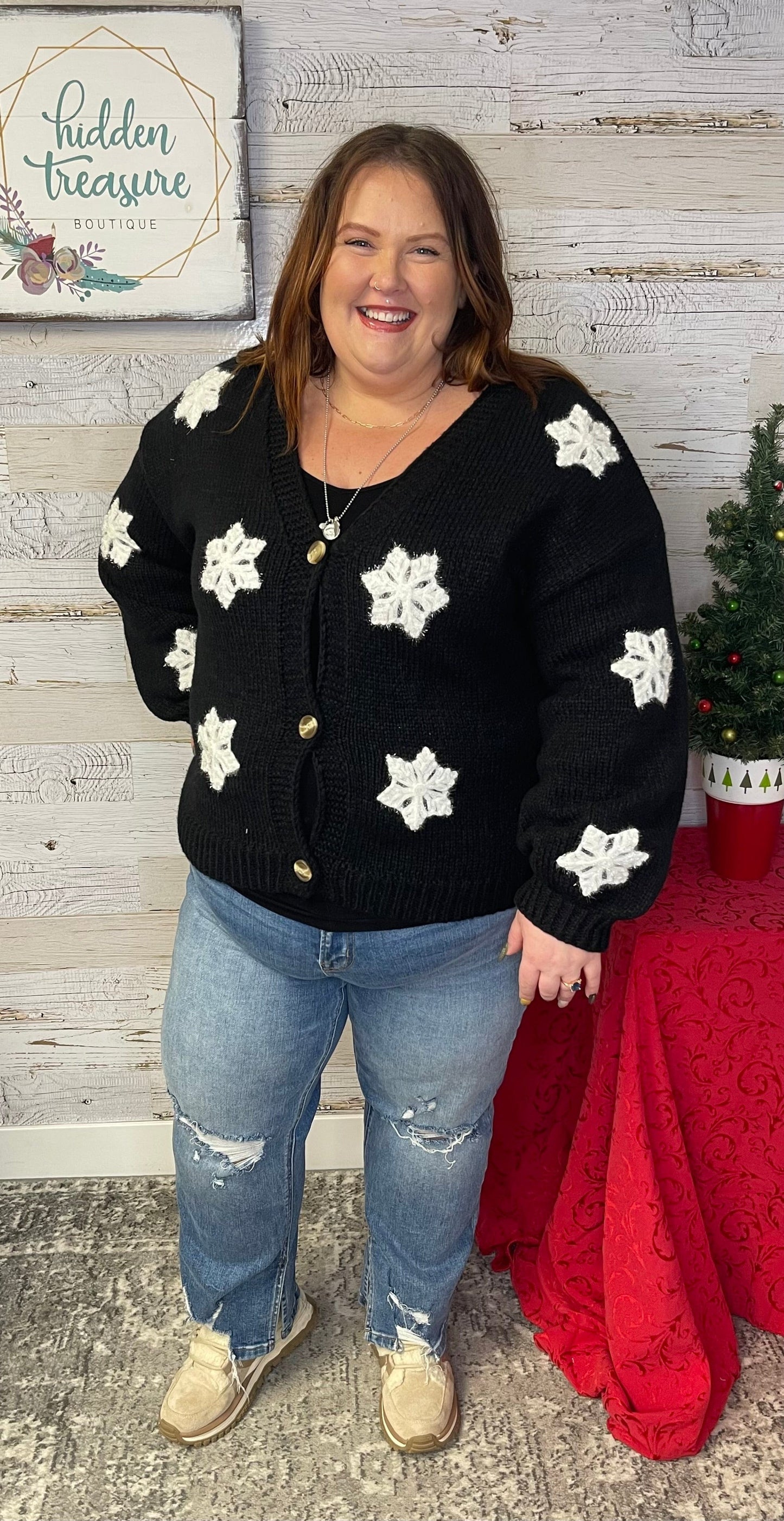 Black Snowflake Cardigan