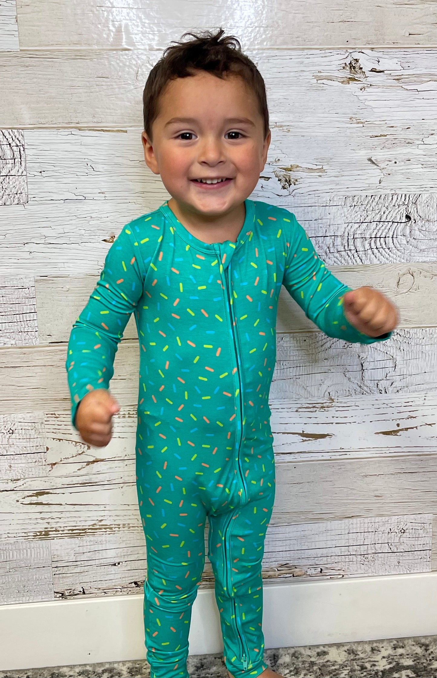 Teal Sprinkles Zip Up