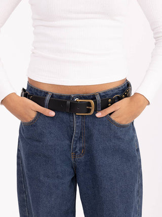 Western Belt w/ Studs-Black