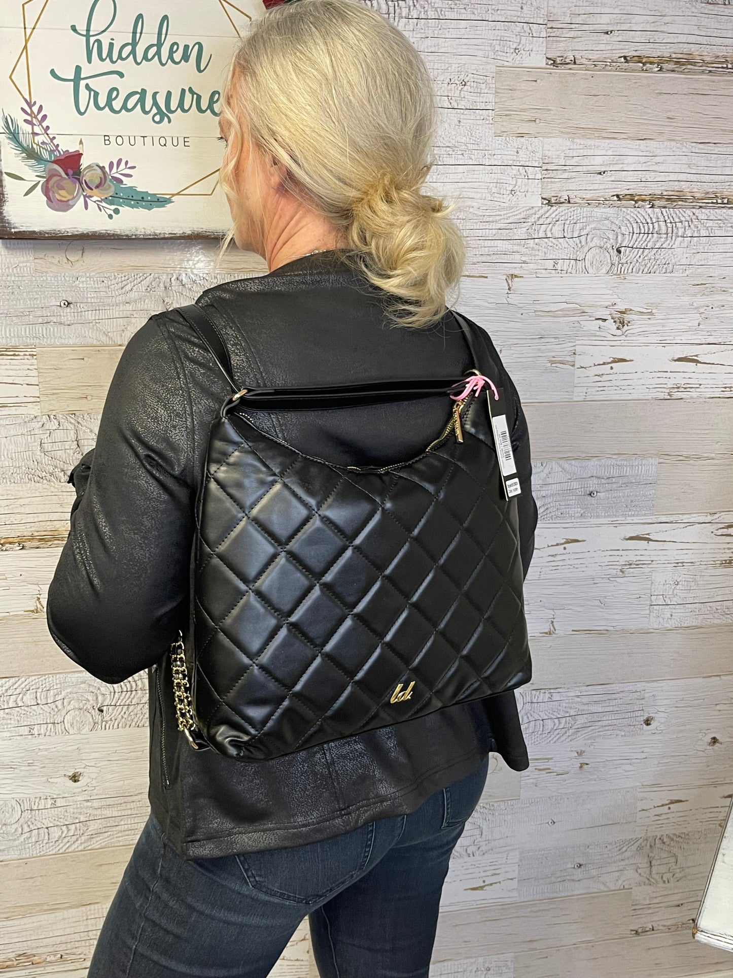 Dream Quilted Dual Handbag-Blk