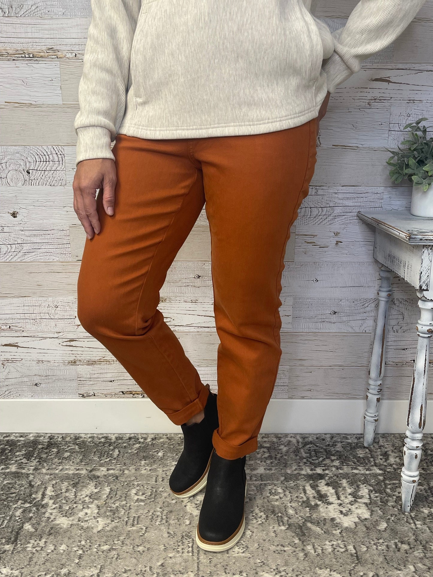 Double Cuff Auburn Orange Jogger