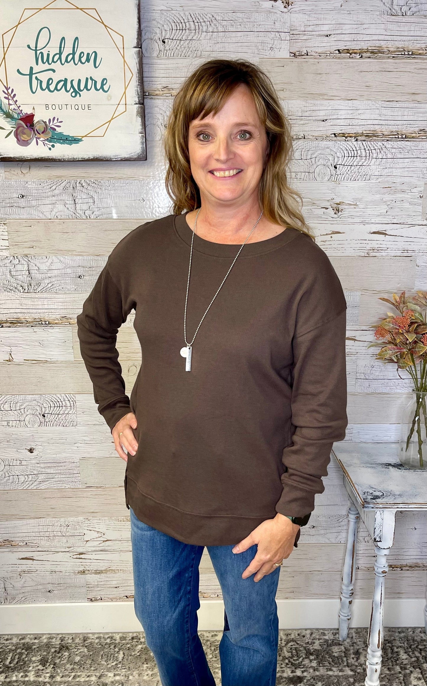 Original Long Sleeve Top - Dark Brown