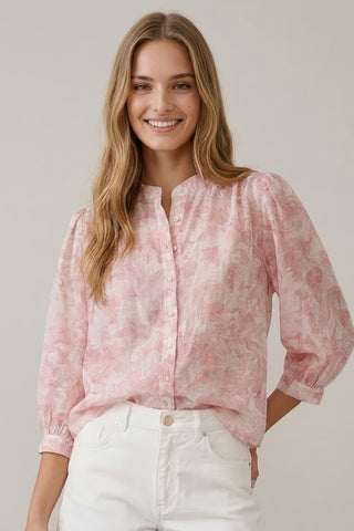 Floral Button Down Blouse