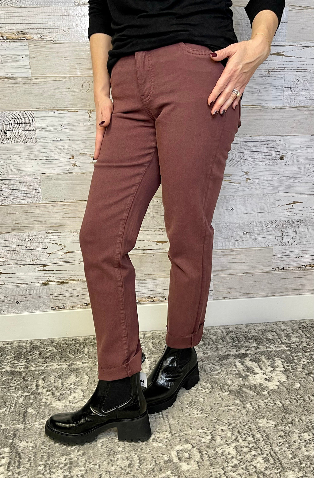 Reese Ankle Straight - Bordeaux
