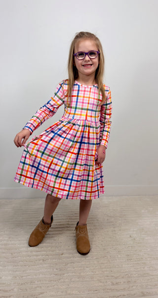 Plaid About You Twirl Dress