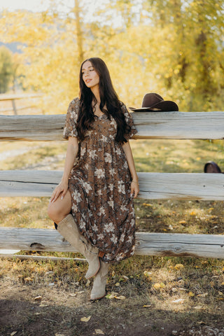 Whimsey Dress - Coffee Bean