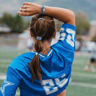 "Game Day" Blue Hair Tie Bracelets