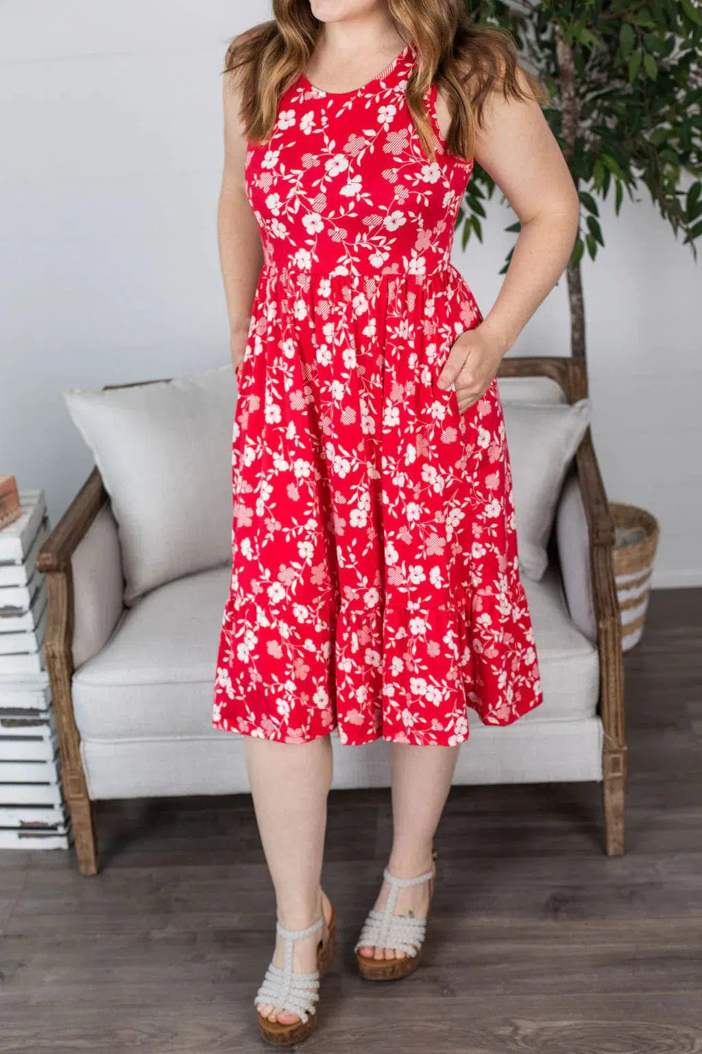 Bailey Red Floral Dress