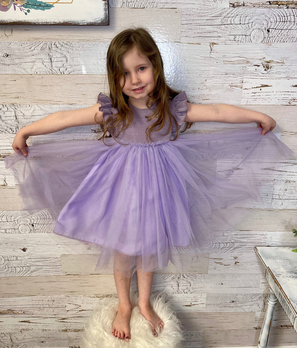 Lavender Shimmer Tutu Dress