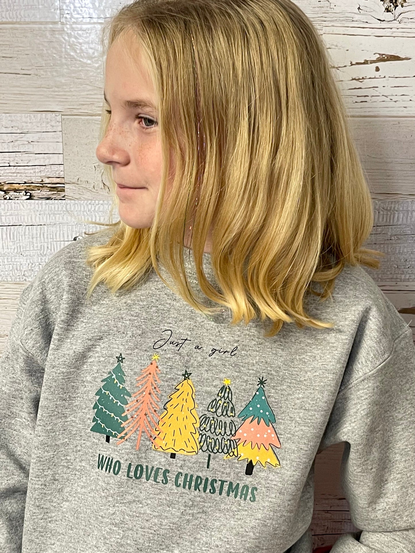 Just A Girl Christmas Sweatshirt