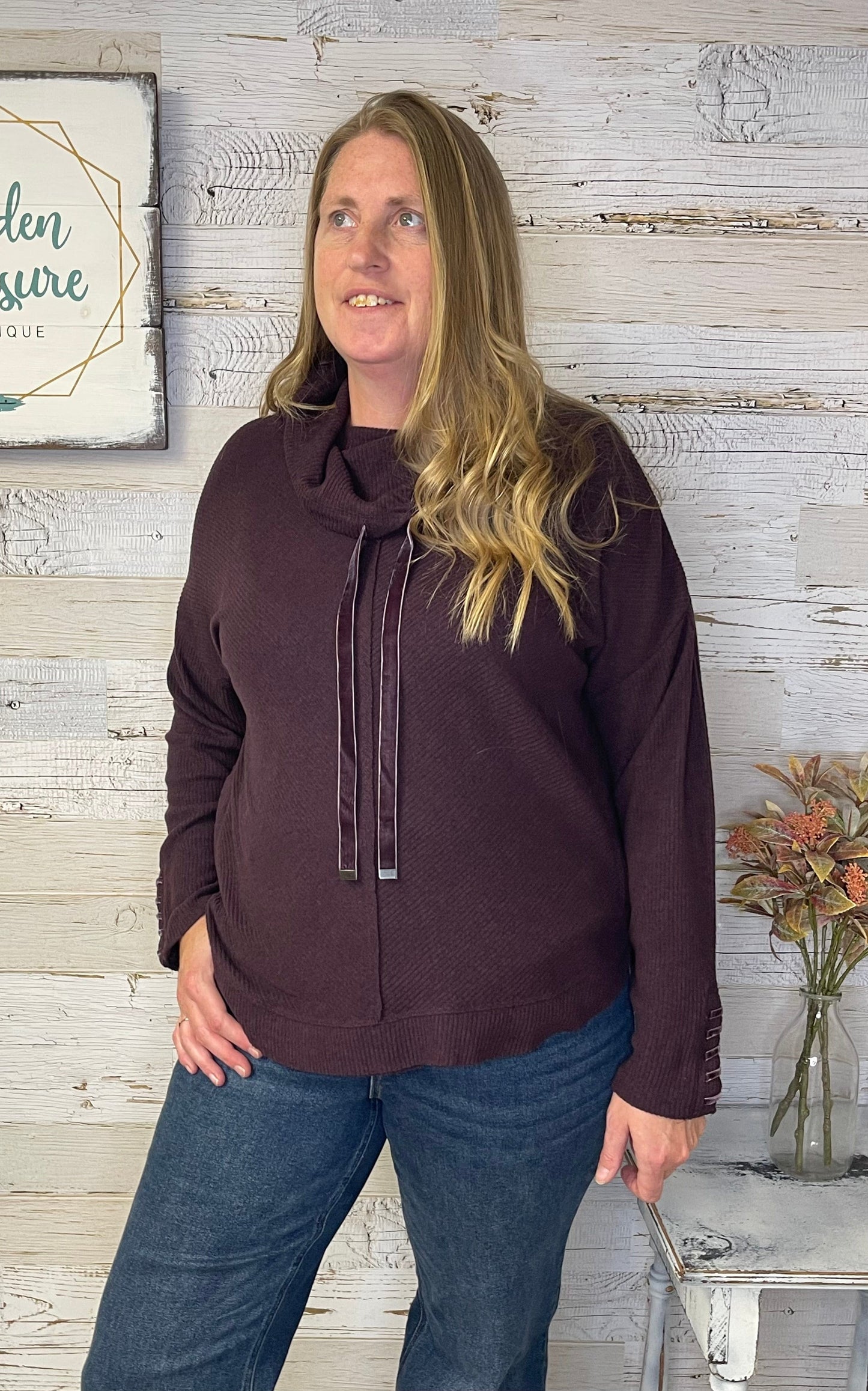 Cowl Neck Knit Tunic