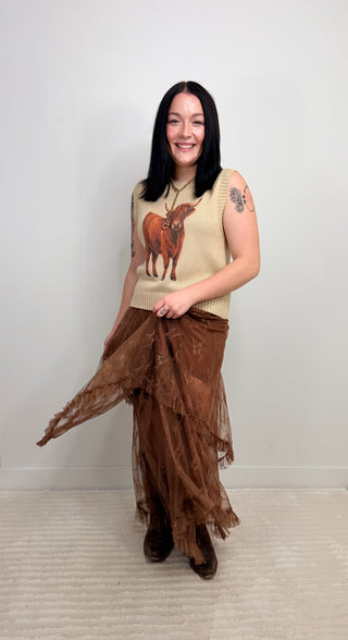 Autumn Blooming Maxi Skirt