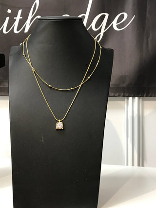Daphne Double CZ Necklace
