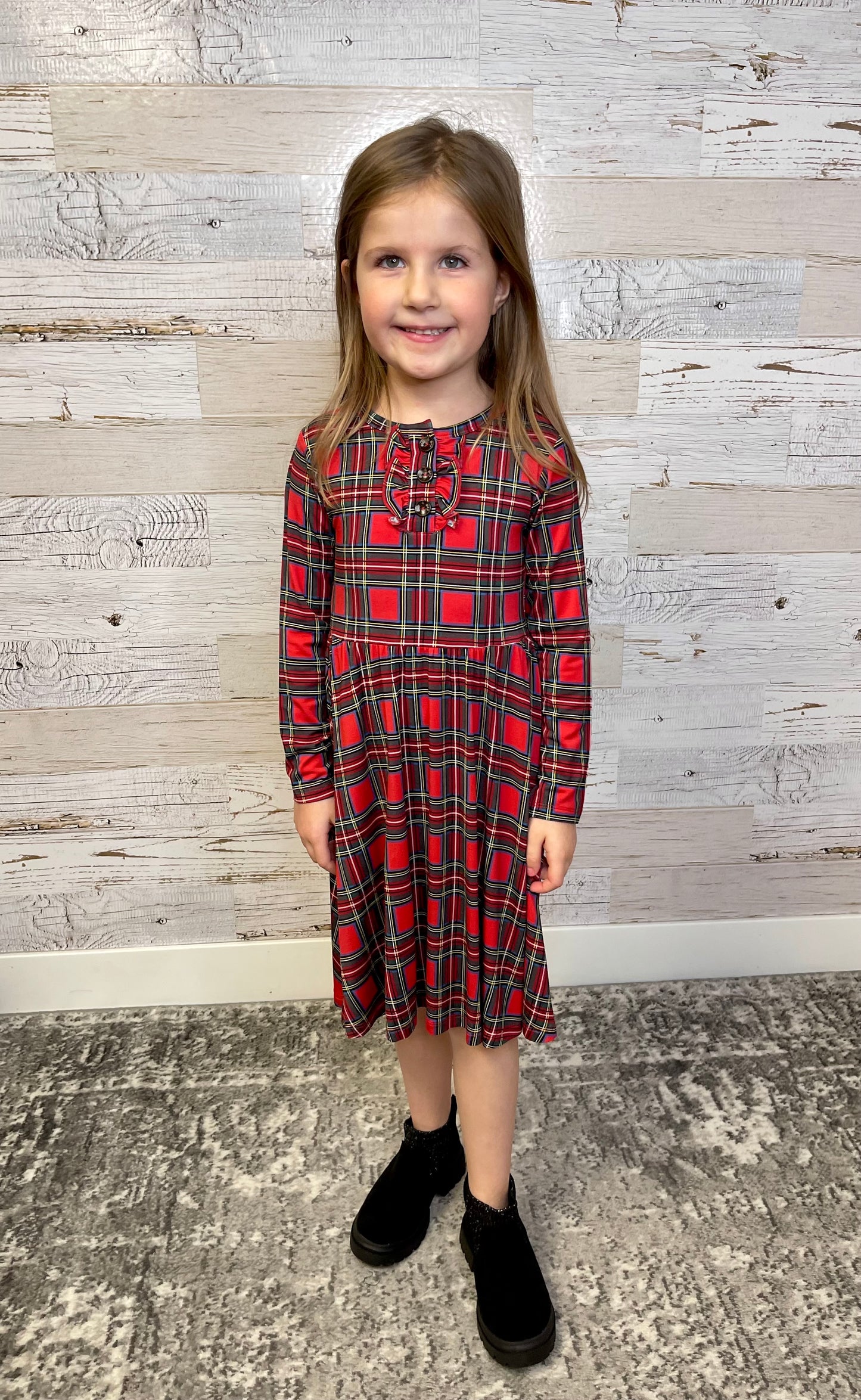 Holland Dress - Red Plaid