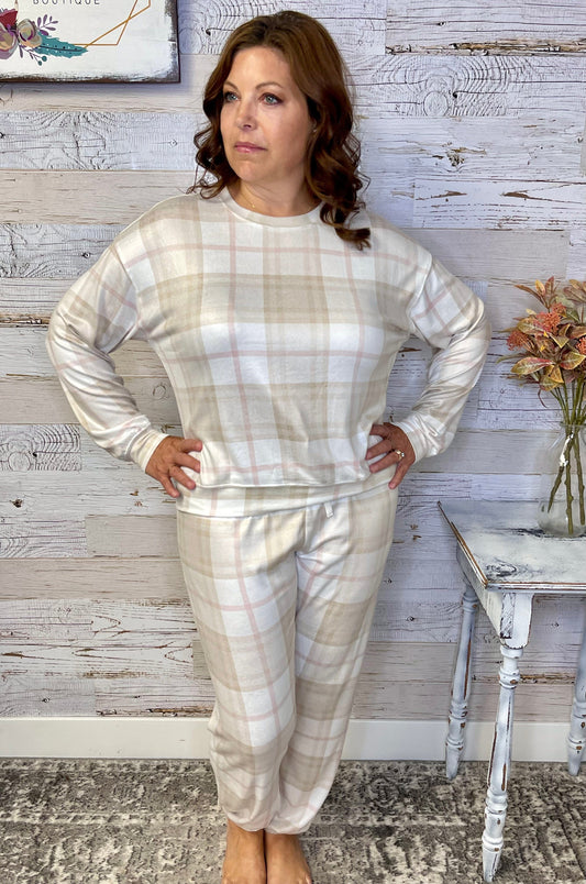 Cozy Plaid PJ Set