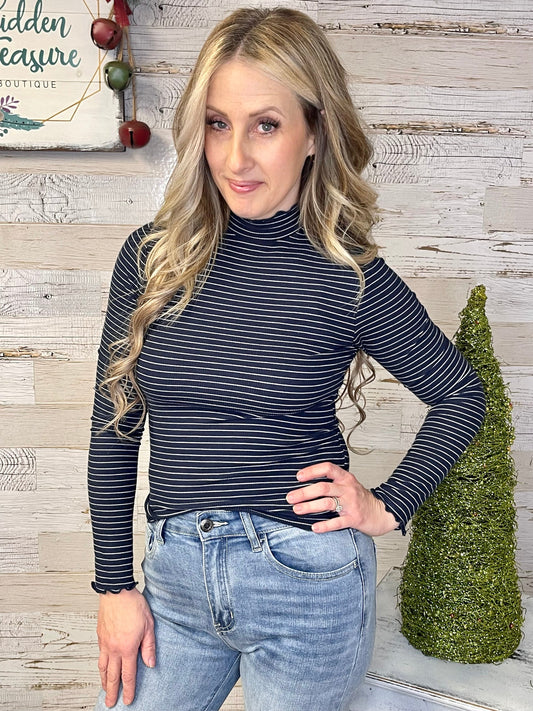 Aleene Ribbed Stripe Top