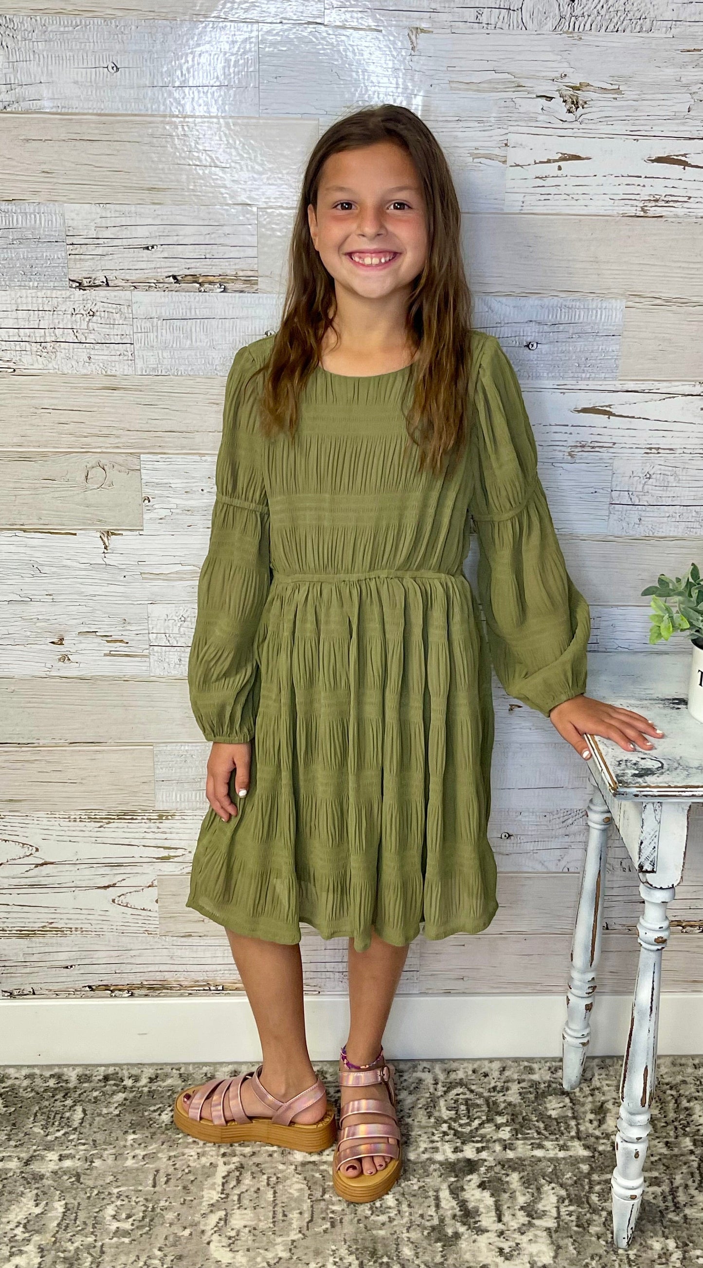 Olive Girls Dress