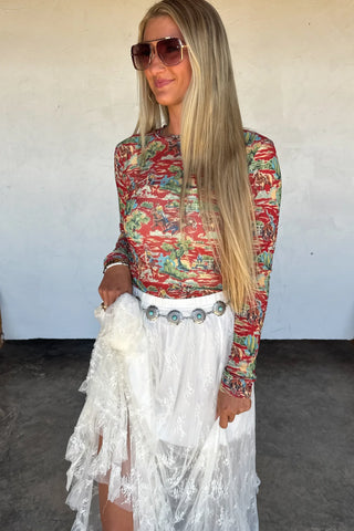 Desert Dreams Mesh Top - Wild West