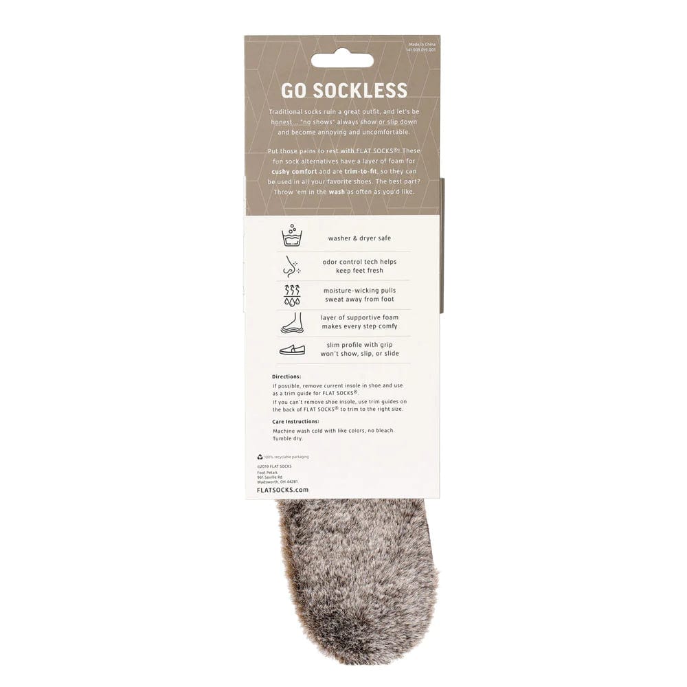 Faux Fur Flat Socks