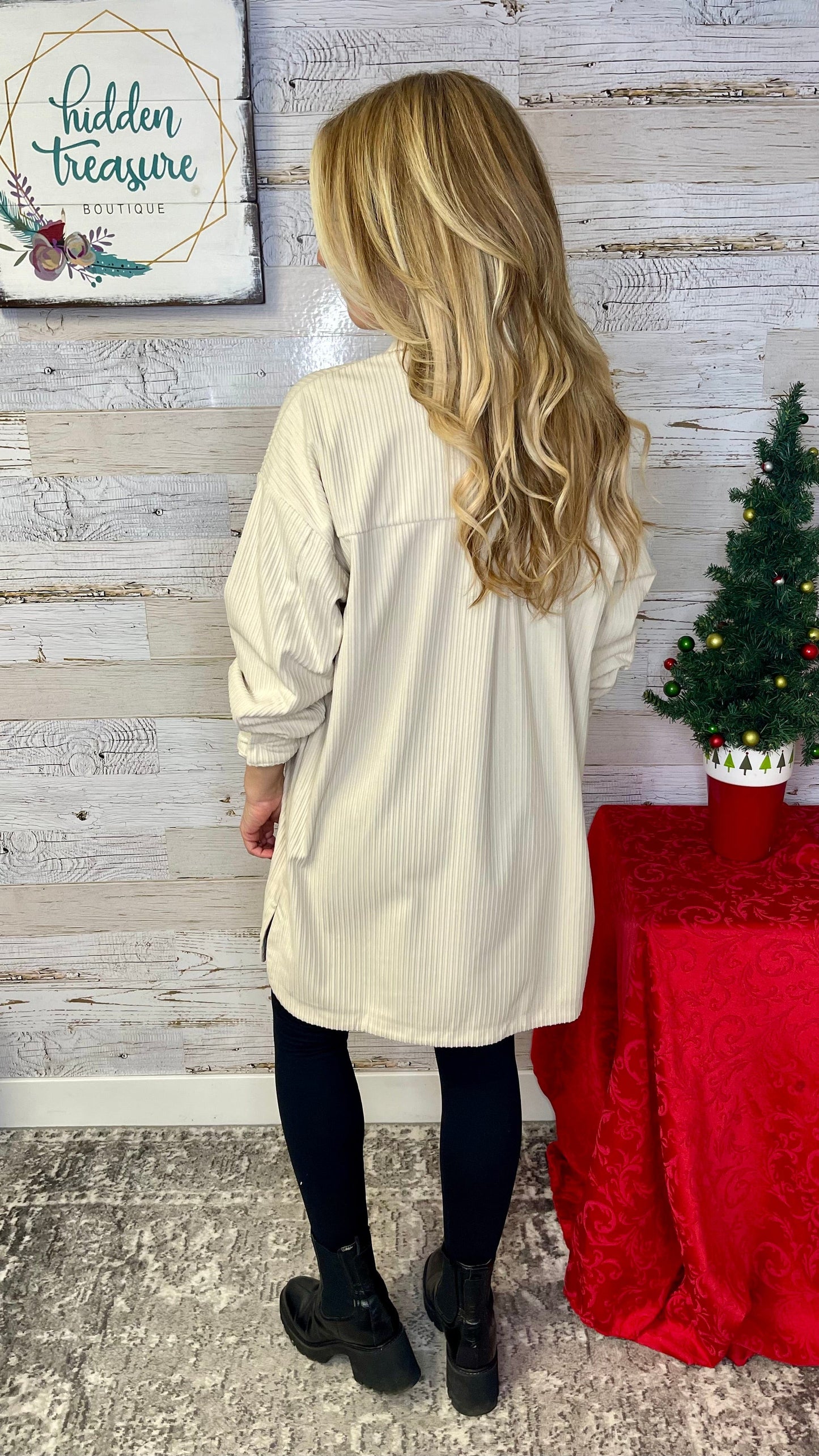 Nala Corduroy Shirt Dress