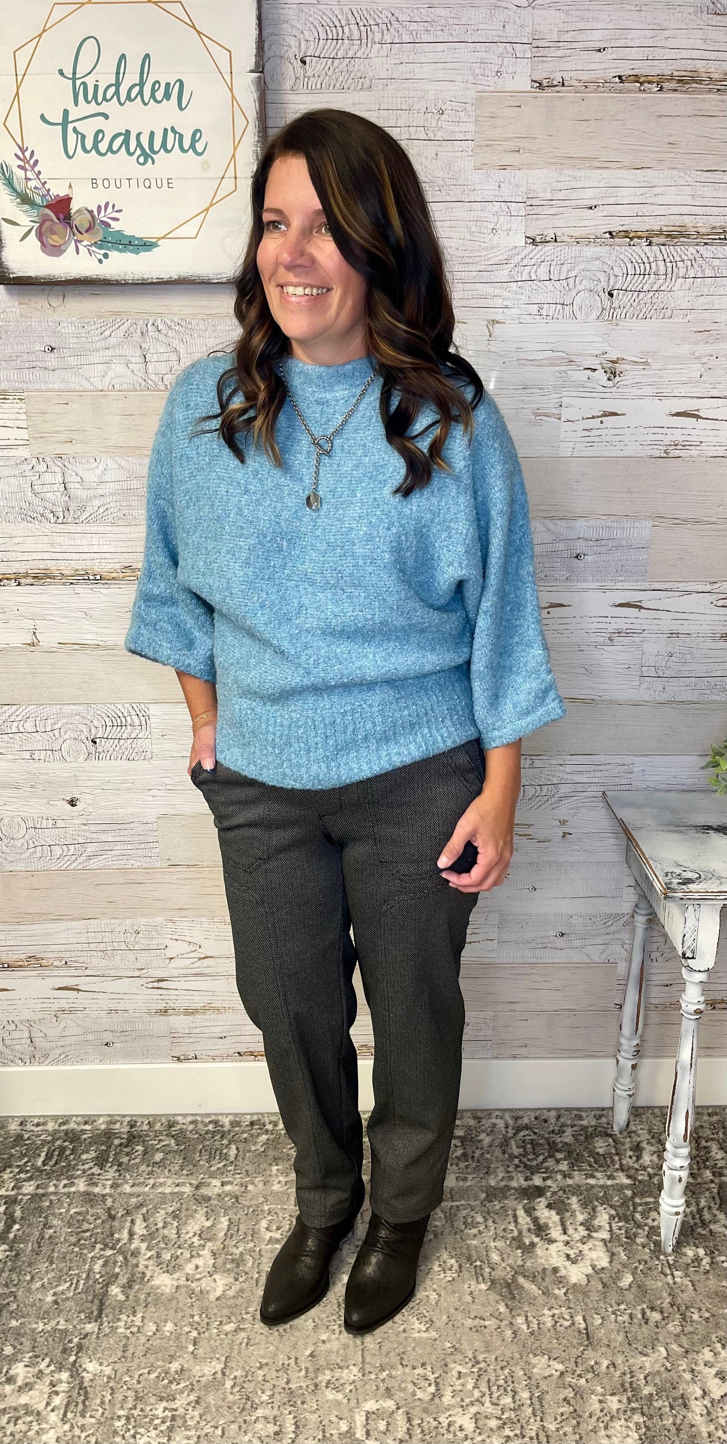 Three Quarter Dolman Sleeve Sweater