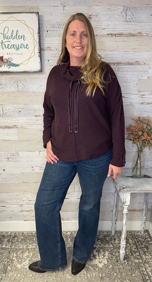 Cowl Neck Knit Tunic