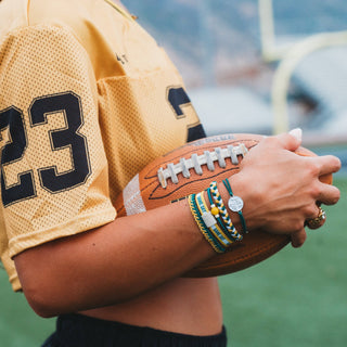 "Game Day" Green Hair Tie Bracelets