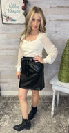 Butter Faux Leather Skirt