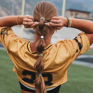 "Game Day" Green Hair Tie Bracelets