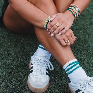"Game Day" Green Hair Tie Bracelets
