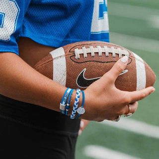 "Game Day" Blue Hair Tie Bracelets