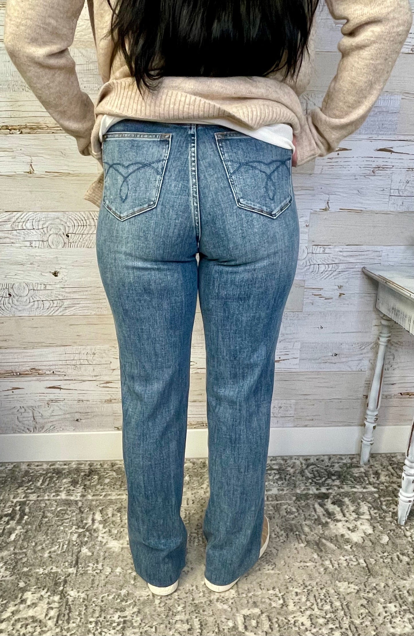 Rebecca Raw Hem Tummy Control Jeans