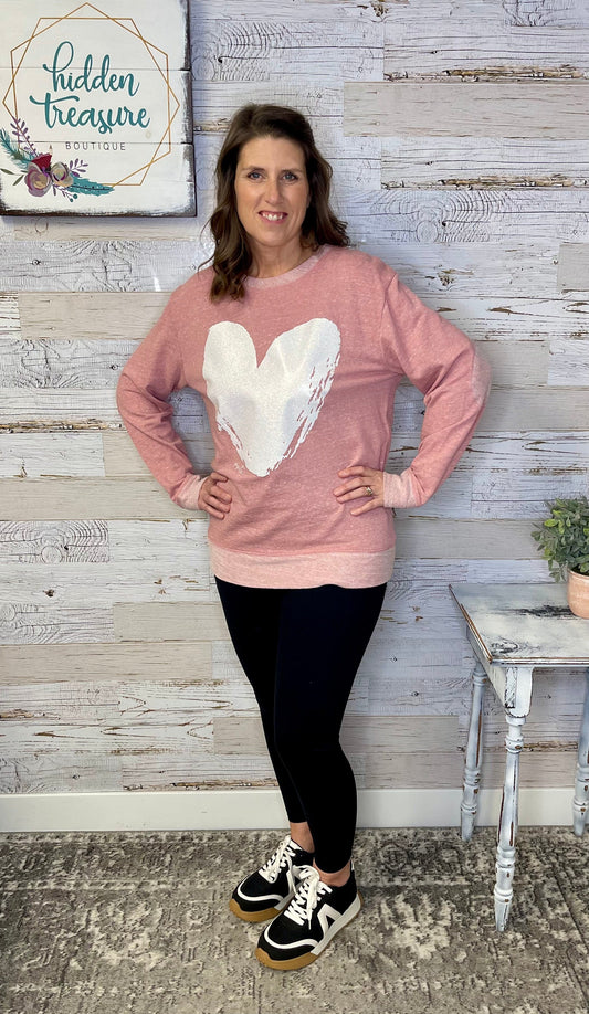 Glitter Heart Sweatshirt