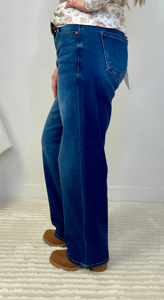 Dark Wash Wide Leg Jeans