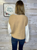Colorblock Grey Sweater