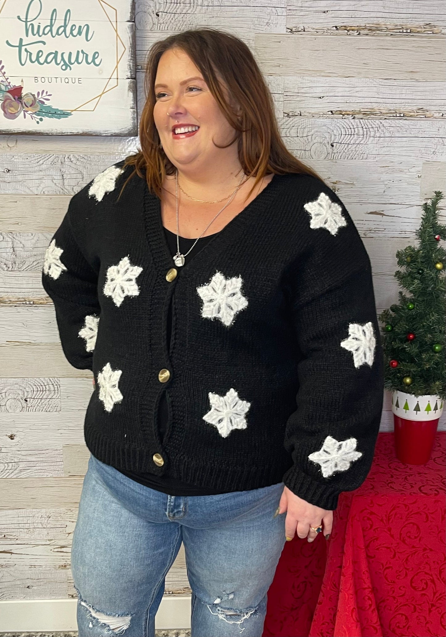 Black Snowflake Cardigan