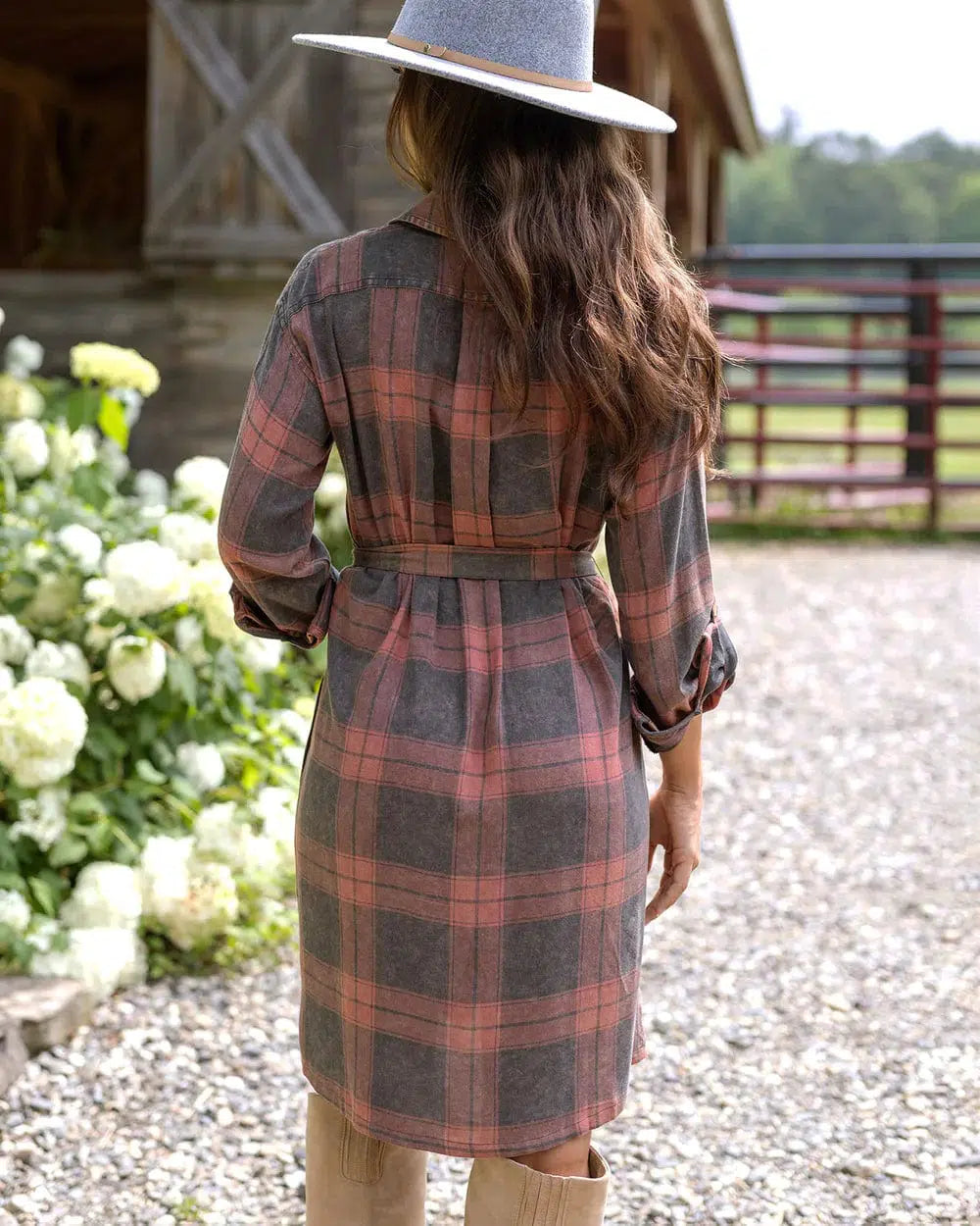 Aspen Plaid Shirt Dress