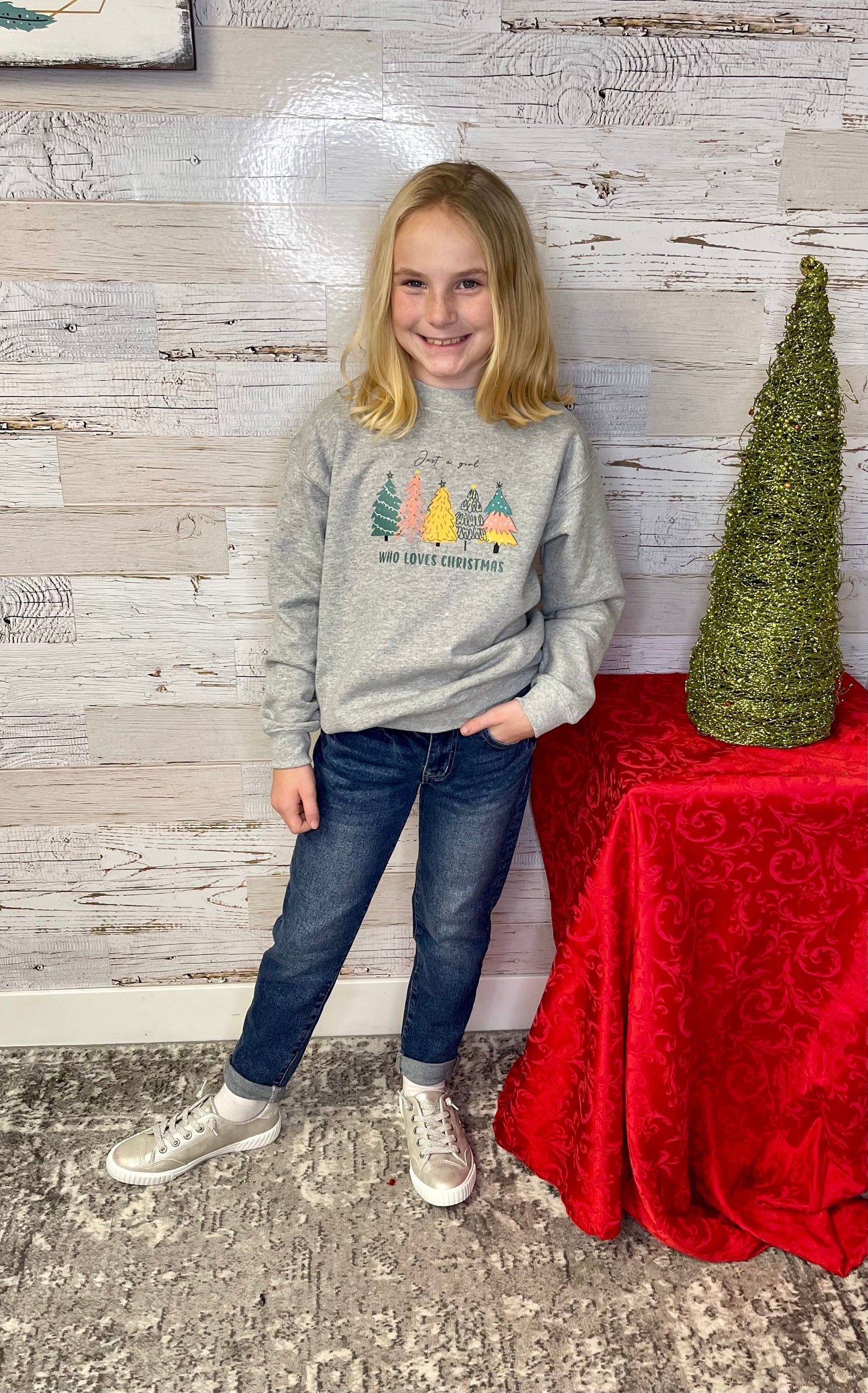 Just A Girl Christmas Sweatshirt