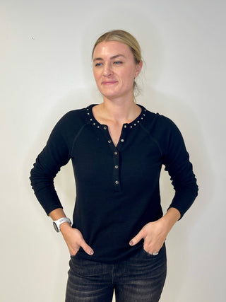 Cambria Waffle Henley Top