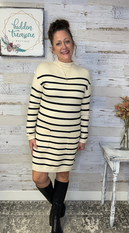 Striped Sweater Dress