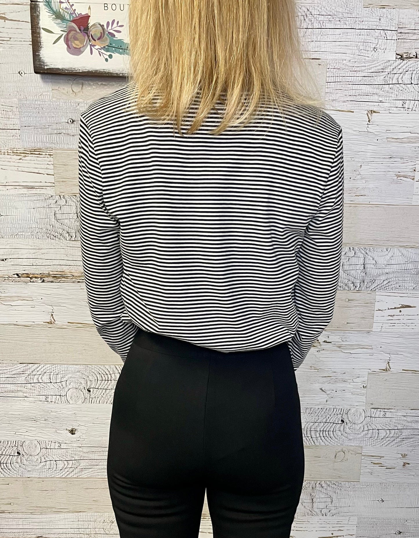 Sailor Stripe Black Top