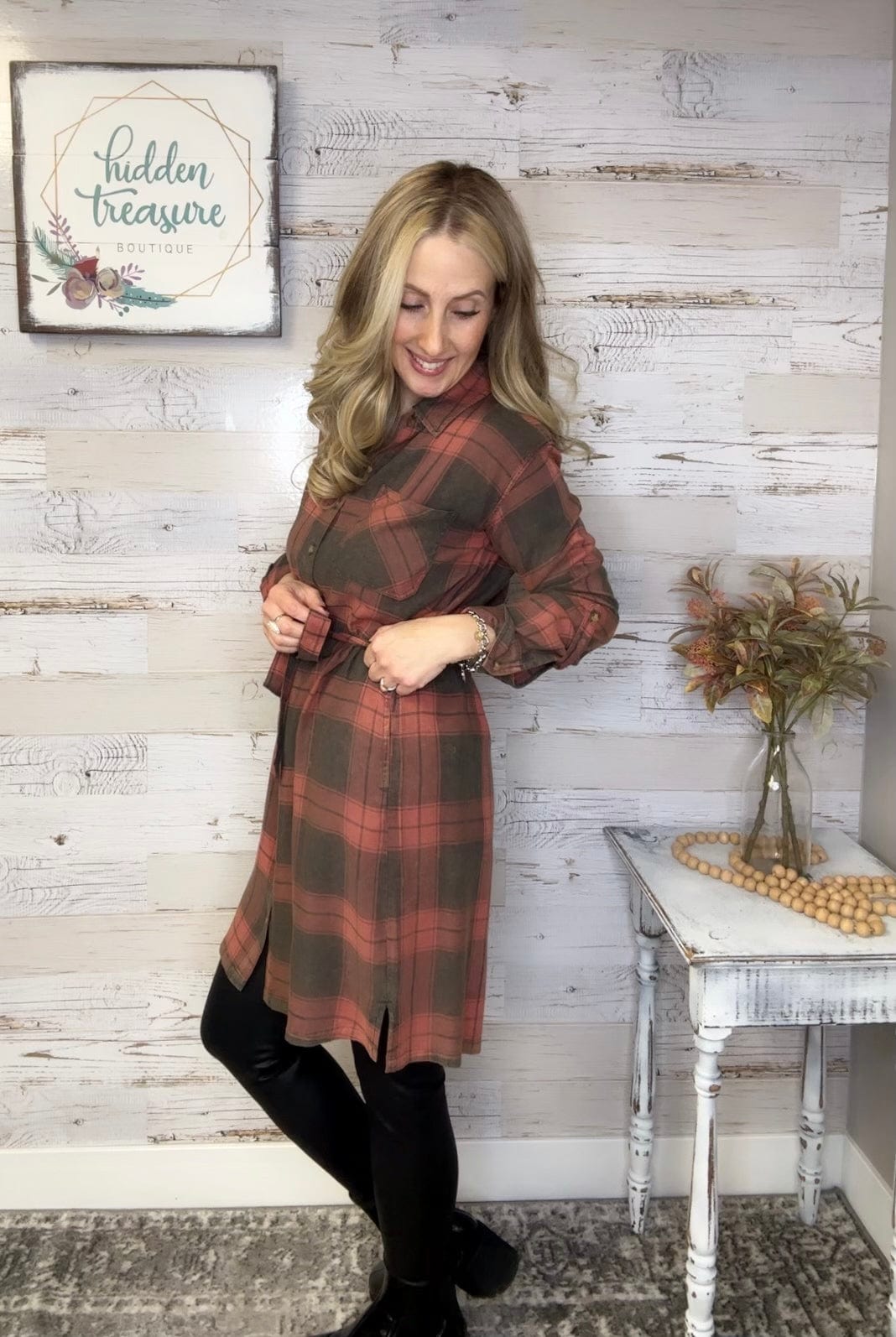 Aspen Plaid Shirt Dress