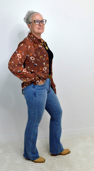 Western Chiffon Blouse
