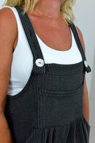 Black Boho Overalls