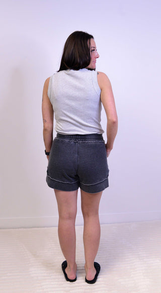 Micro Stripe Grey Tank Top