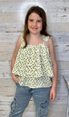 Dainty Olive Floral Tank